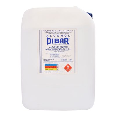 Alcohol Desnaturalizado Garrafa 71.5 ° 20 L/líquido con envase
