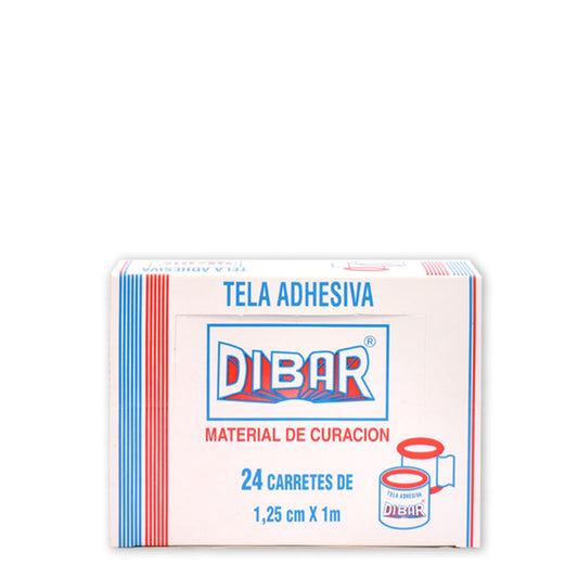 Tela Adhesiva, 1.25 cm x 1 m Cajilla C/24 Carretes